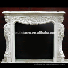 30 years factory supplied french style white marble fireplace mantel for sale